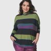 ALEMBIKA Urban Wine Bar Turtleneck Top, Stripes