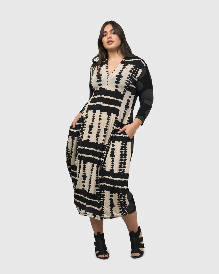 ALEMBIKA Chicha Cocoon Dress, Savanna