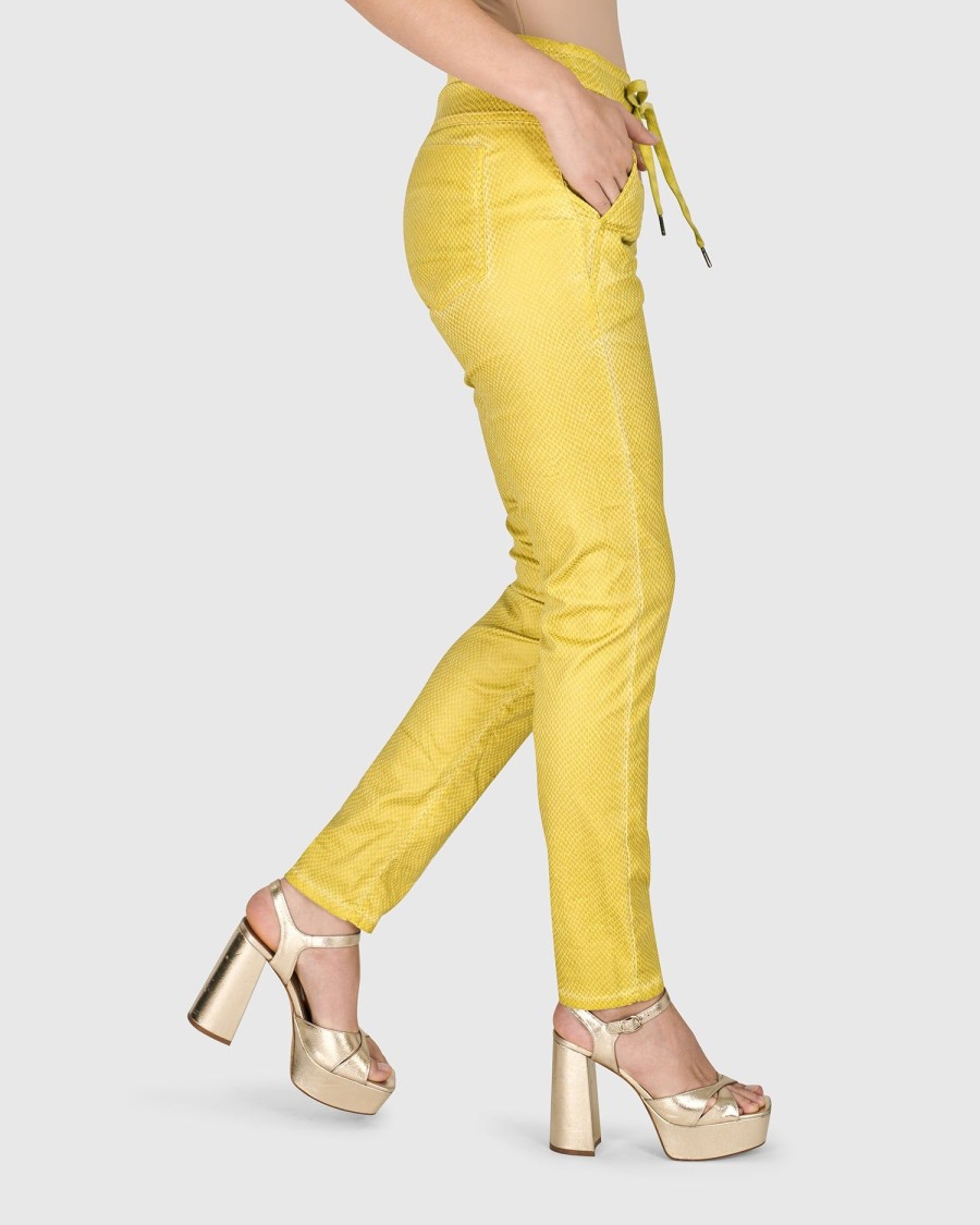 ALEMBIKA Iconic Stretch Jeans, Honey Snake