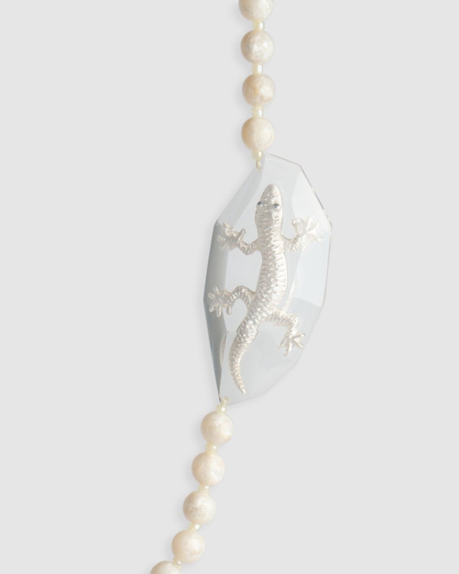 ALEMBIKA Lucky Bead Necklace, Frost