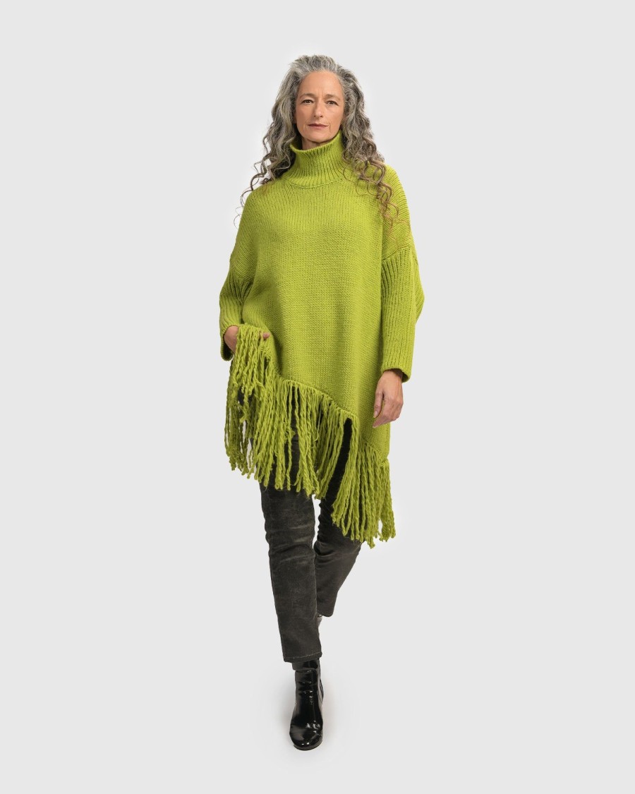 ALEMBIKA Urban Turtleneck Tunic Top, Lime