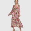 ALEMBIKA Azalea Chiffon Maxi Dress, Floral