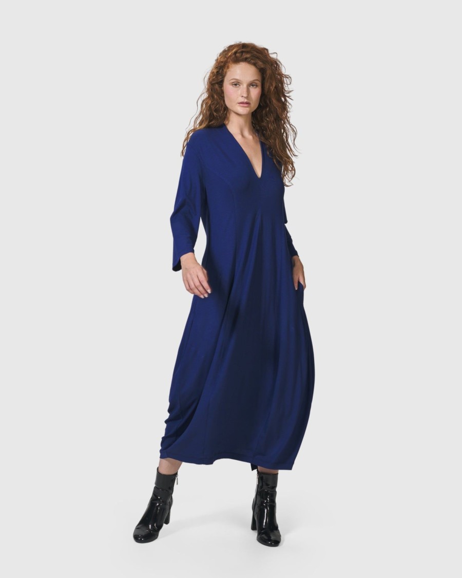 ALEMBIKA Essential Cocoon Dress, Royal Blue