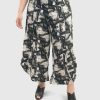 ALEMBIKA Marble Crinkle Punto Pants, Black