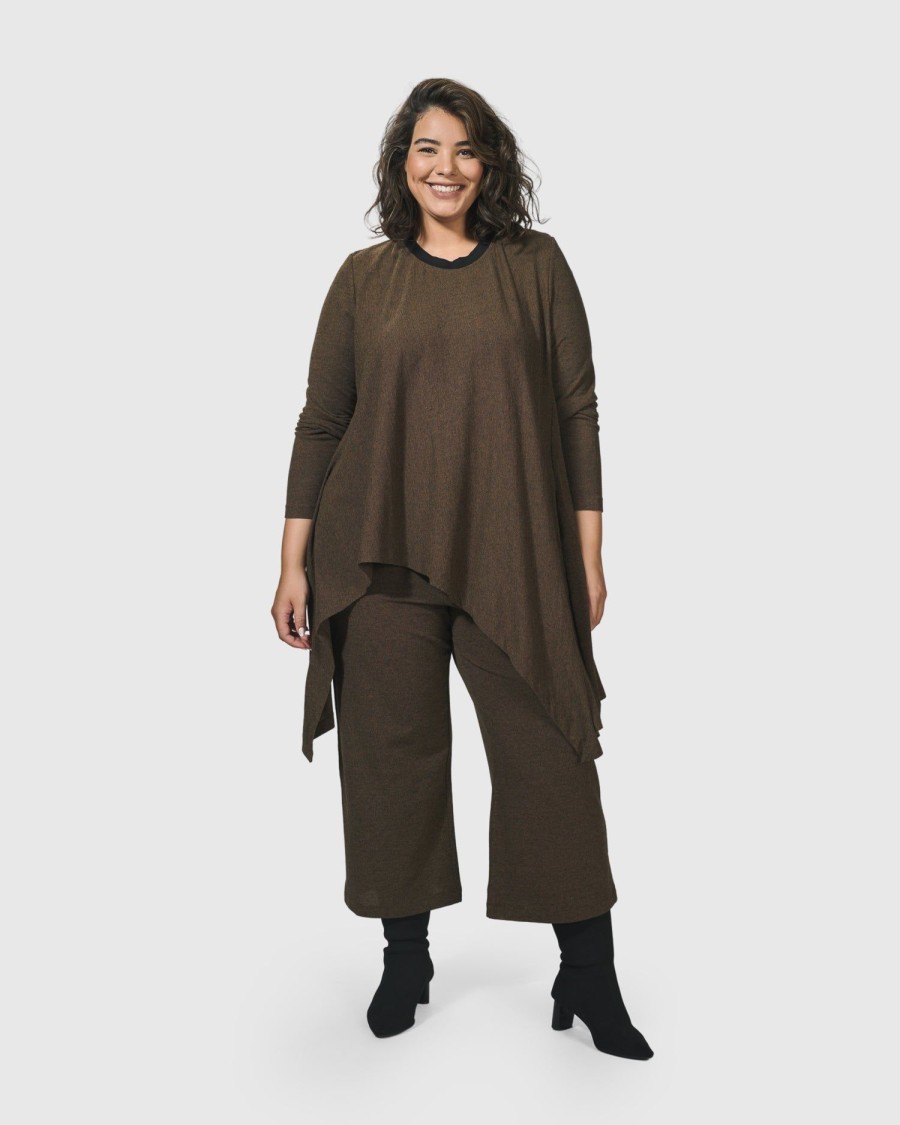 ALEMBIKA Essential Swing Tunic Top, Brown