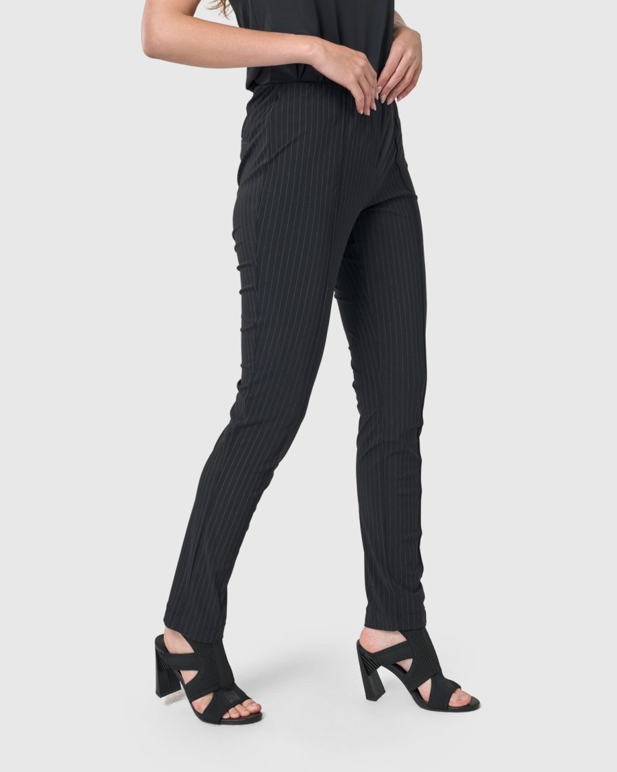 ALEMBIKA Audrey Slim Pants, Pinstripes