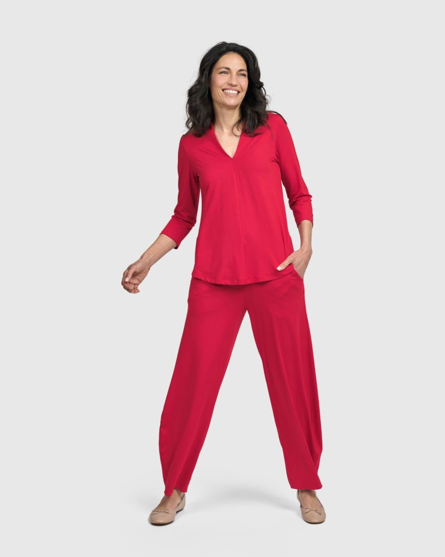 ALEMBIKA Essential Flow Pants, Red Rose