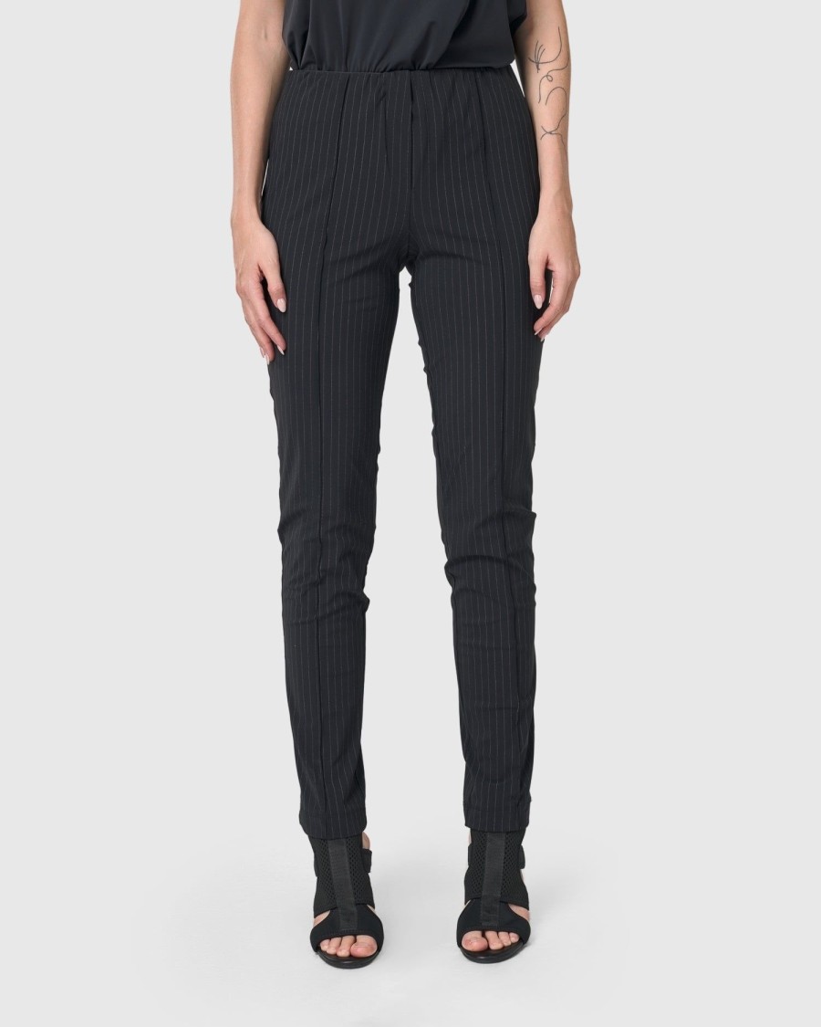 ALEMBIKA Audrey Slim Pants, Pinstripes