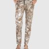 ALEMBIKA Floral Iconic Stretch Jeans, Coffee