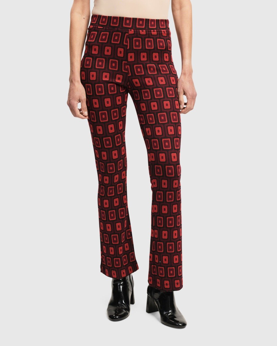 ALEMBIKA Dynamite Days Bell Bottom Pants, Red