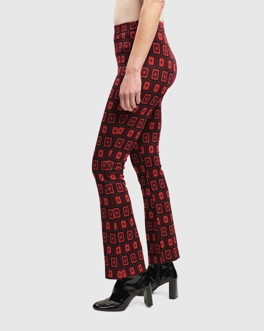 ALEMBIKA Dynamite Days Bell Bottom Pants, Red