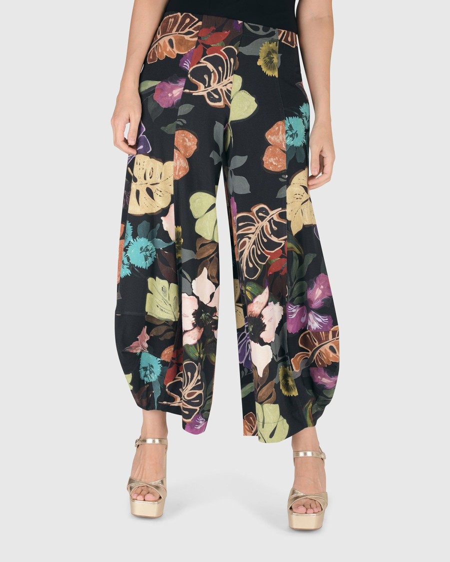 ALEMBIKA Bali Punto Pants, Leaves Multi