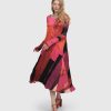 ALEMBIKA Sunset Strip Maxi Dress, Magenta