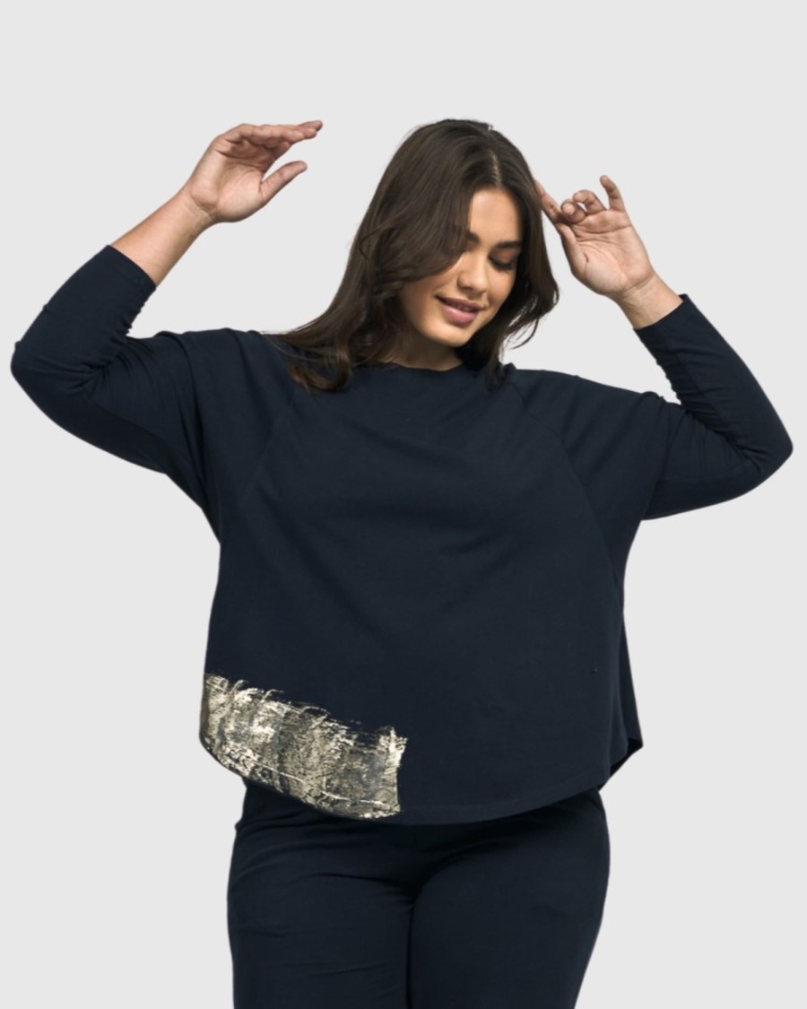 ALEMBIKA Calumet Relaxed Top, Navy