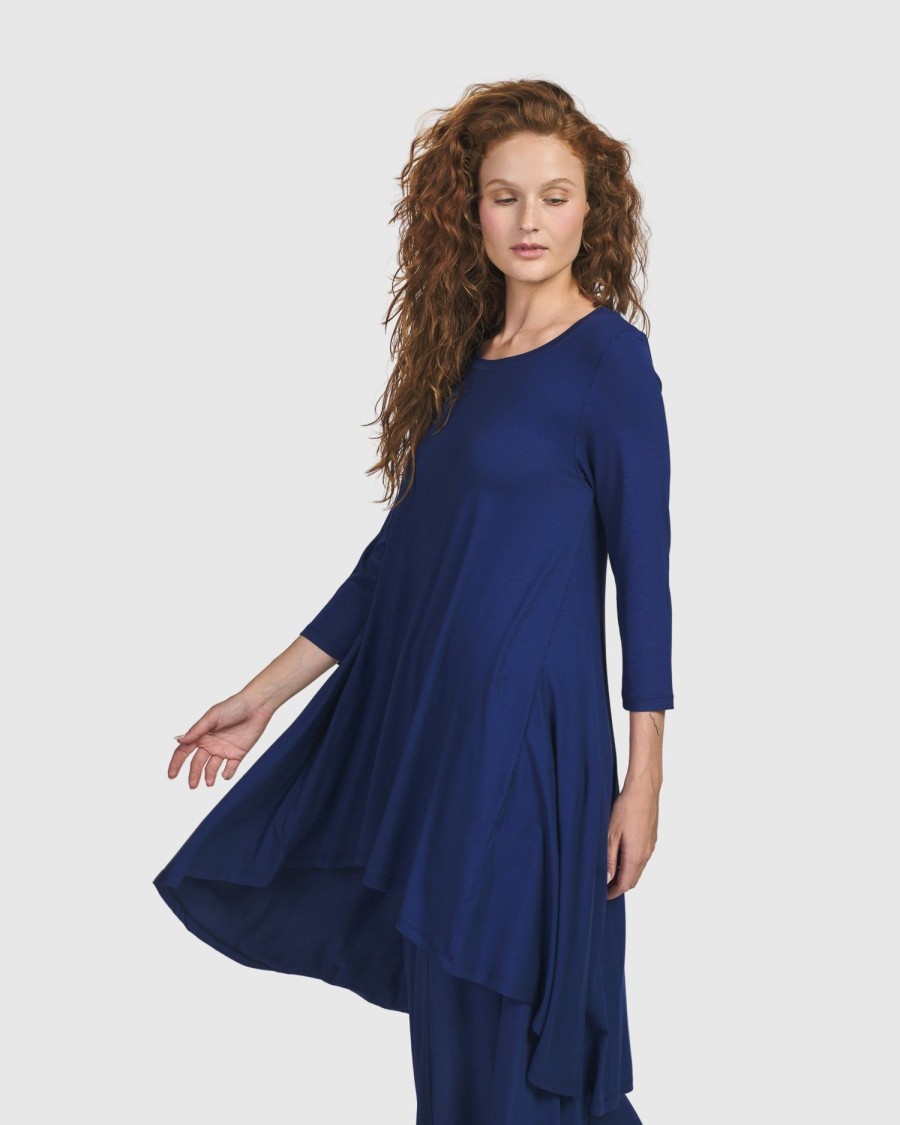 ALEMBIKA Essential Swing Tunic Top, Royal Blue