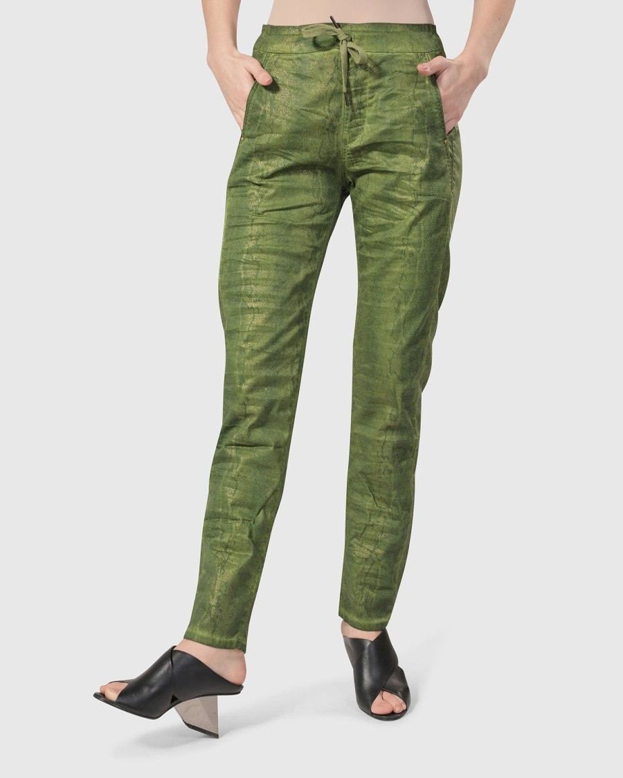 ALEMBIKA Fearless Iconic Stretch Jeans, Green