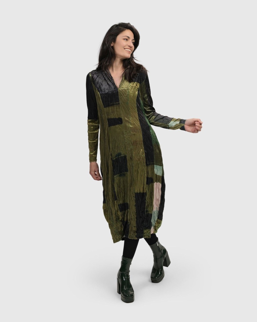 ALEMBIKA Al Fresco Cocoon Dress, Olive