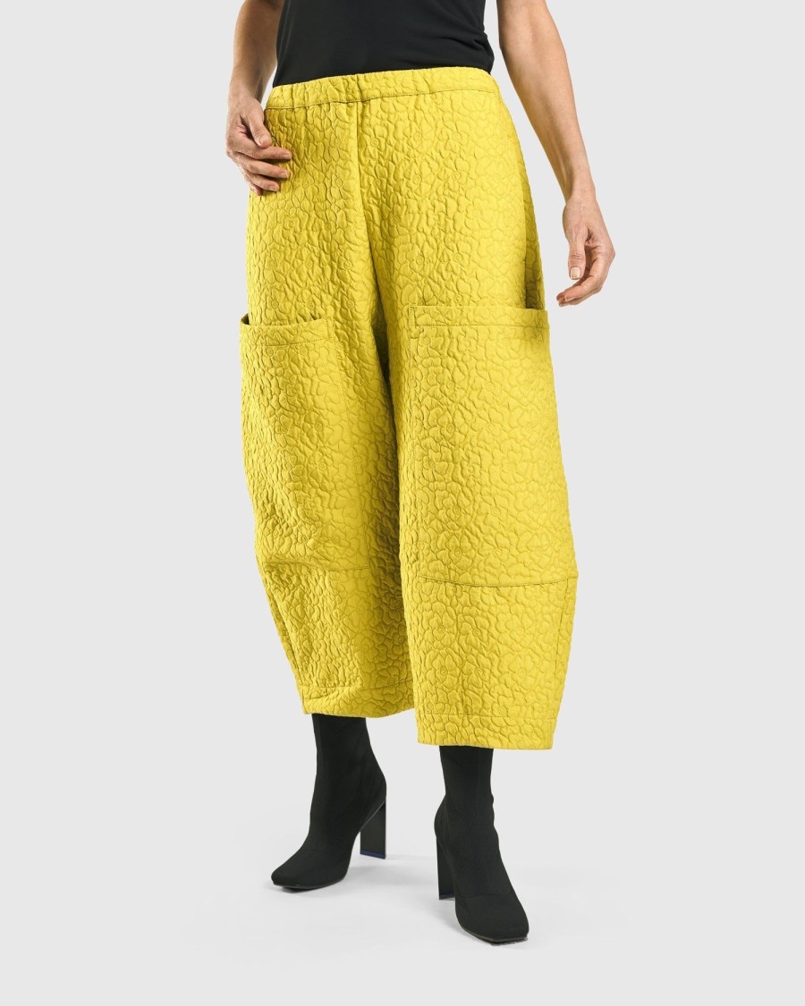 ALEMBIKA Jacquard Tapestry Pants, Yellow