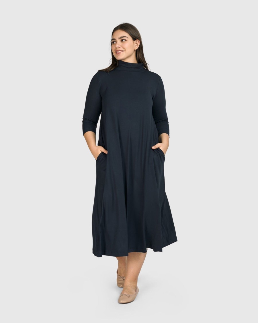 ALEMBIKA Essential A-Line Dress, Ocean