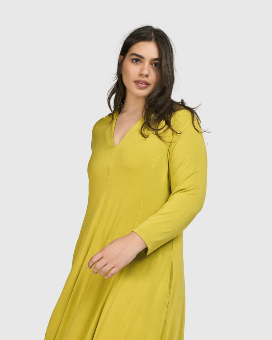 ALEMBIKA Essential Cocoon Dress, Lime