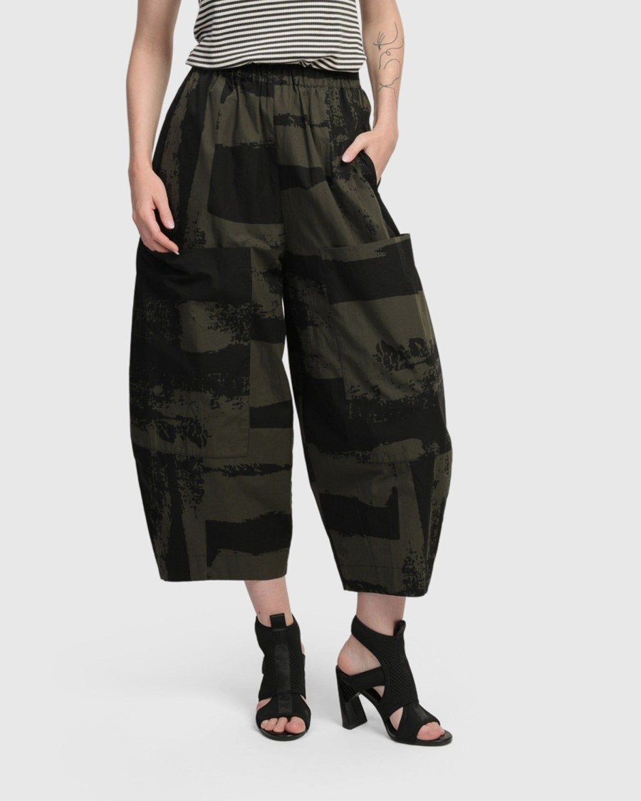 ALEMBIKA Urban Origami Barrel Pants, Khaki