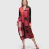 ALEMBIKA Sunset Strip Cocoon Dress, Magenta