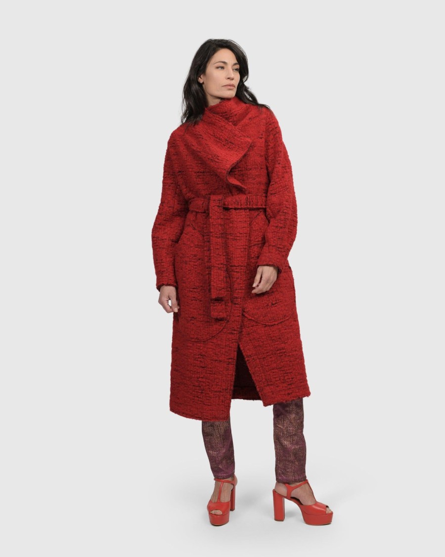 ALEMBIKA Leading Lady Coat, Scarlet