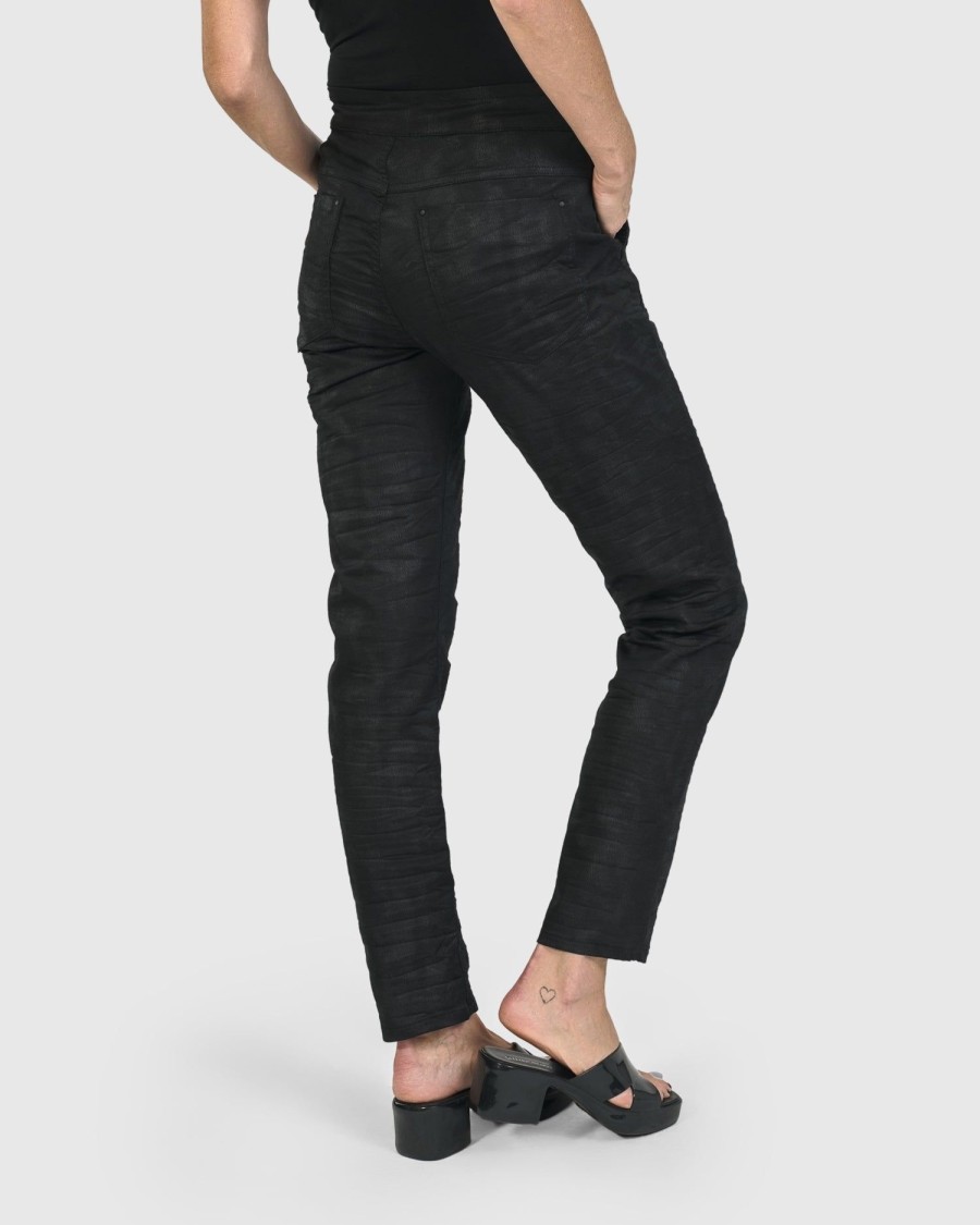 ALEMBIKA Iconic Stretch Jeans, Black Washed