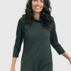 ALEMBIKA Essential Mockneck Top, Green