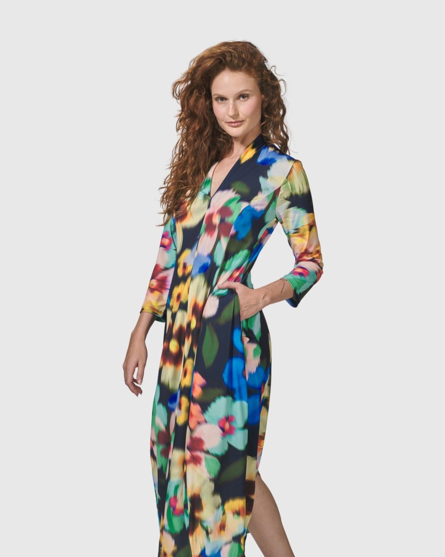 ALEMBIKA Forget-Me-Not Cocoon Dress, Garden