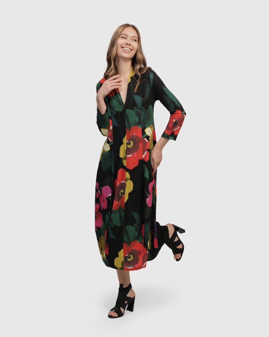 ALEMBIKA Valencia Cocoon Dress, Garden