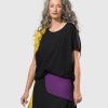 ALEMBIKA Tekbika Bliss Boxy Top, Multi (Yellow/Purple)