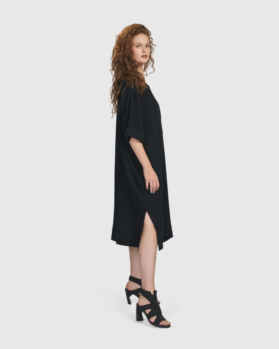 ALEMBIKA Oasis T-Shirt Dress, Black