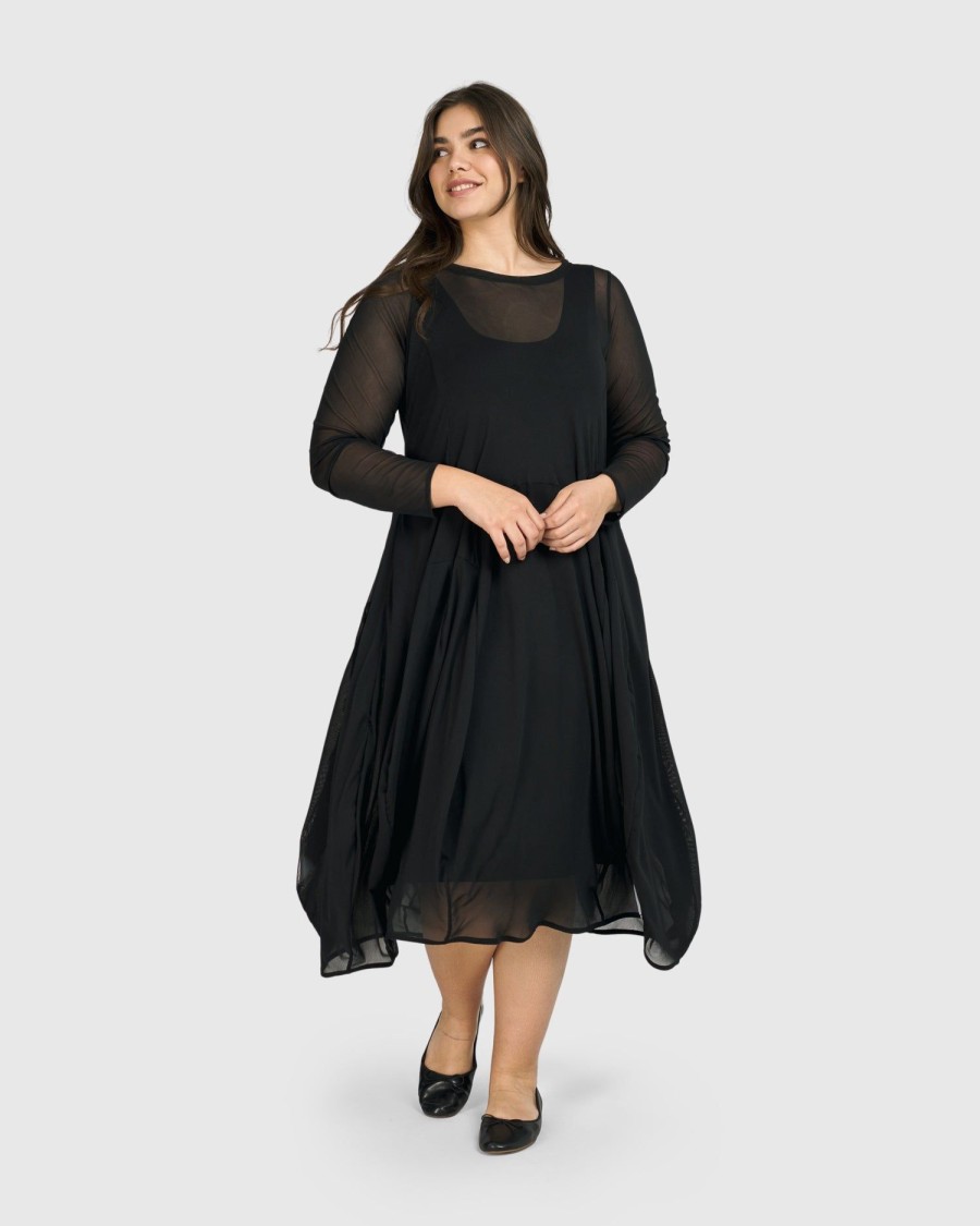 ALEMBIKA Tekbika Charlotte Crew Cocoon Dress, Tulle