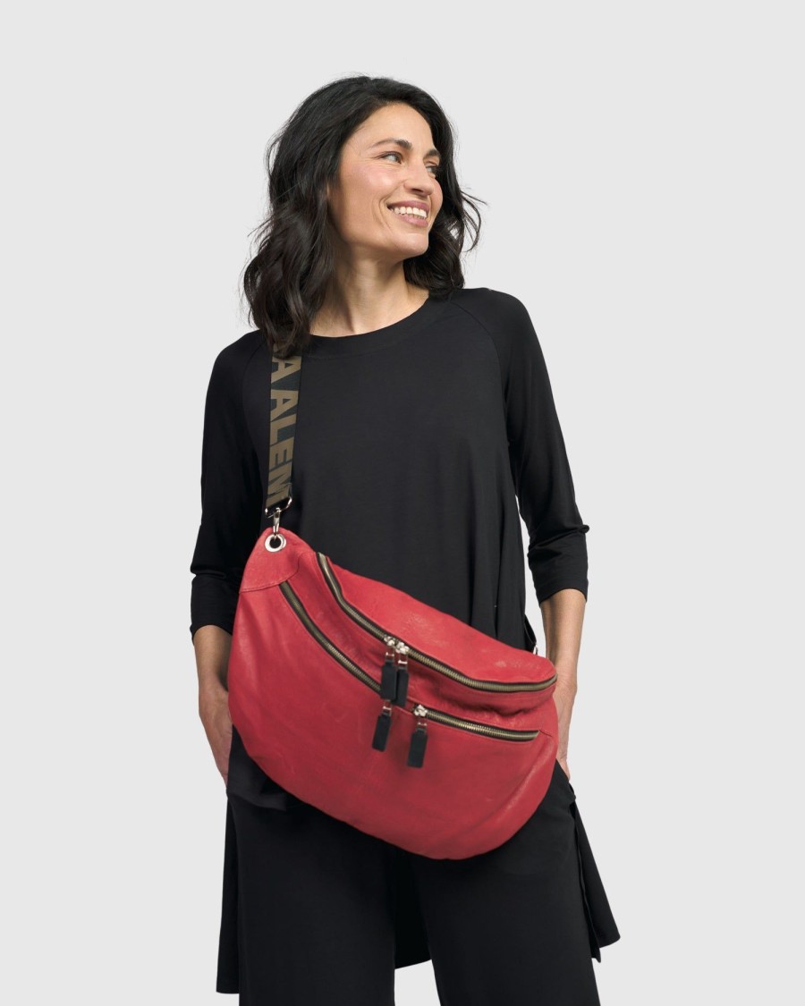 ALEMBIKA On-The-Go Large Sling Bag, Vermillion