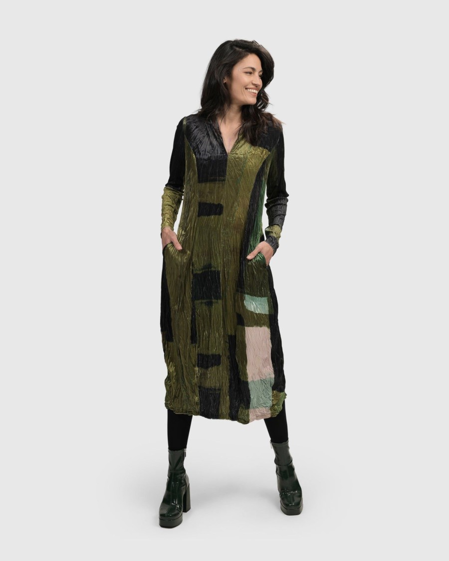 ALEMBIKA Al Fresco Cocoon Dress, Olive