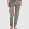 ALEMBIKA Pinstripe Iconic Stretch Jeans, Coffee