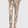 ALEMBIKA Floral Iconic Stretch Jeans, Coffee