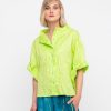 ALEMBIKA Ozai N Ku Crinkle Funnel Shirt, Lime