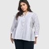 ALEMBIKA Addison Peplum Blouse, White