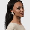 ALEMBIKA Lotus Clip Earrings, Oat