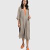 ALEMBIKA Cool Breeze Linen Maxi Dress, Ecru