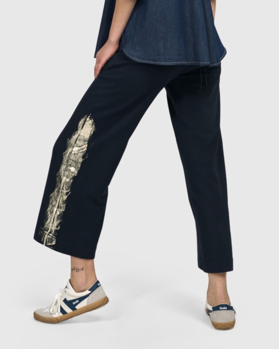 ALEMBIKA Denver Cropped Pants, Navy