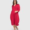 ALEMBIKA Essential Cocoon Dress, Red Rose