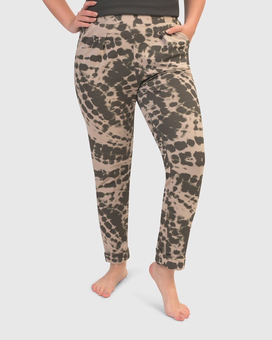 ALEMBIKA Exhale Jogger Pants, Stone Tie-Dye