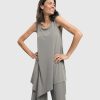 ALEMBIKA Essential Joy Sleeveless Tunic Top, Fog