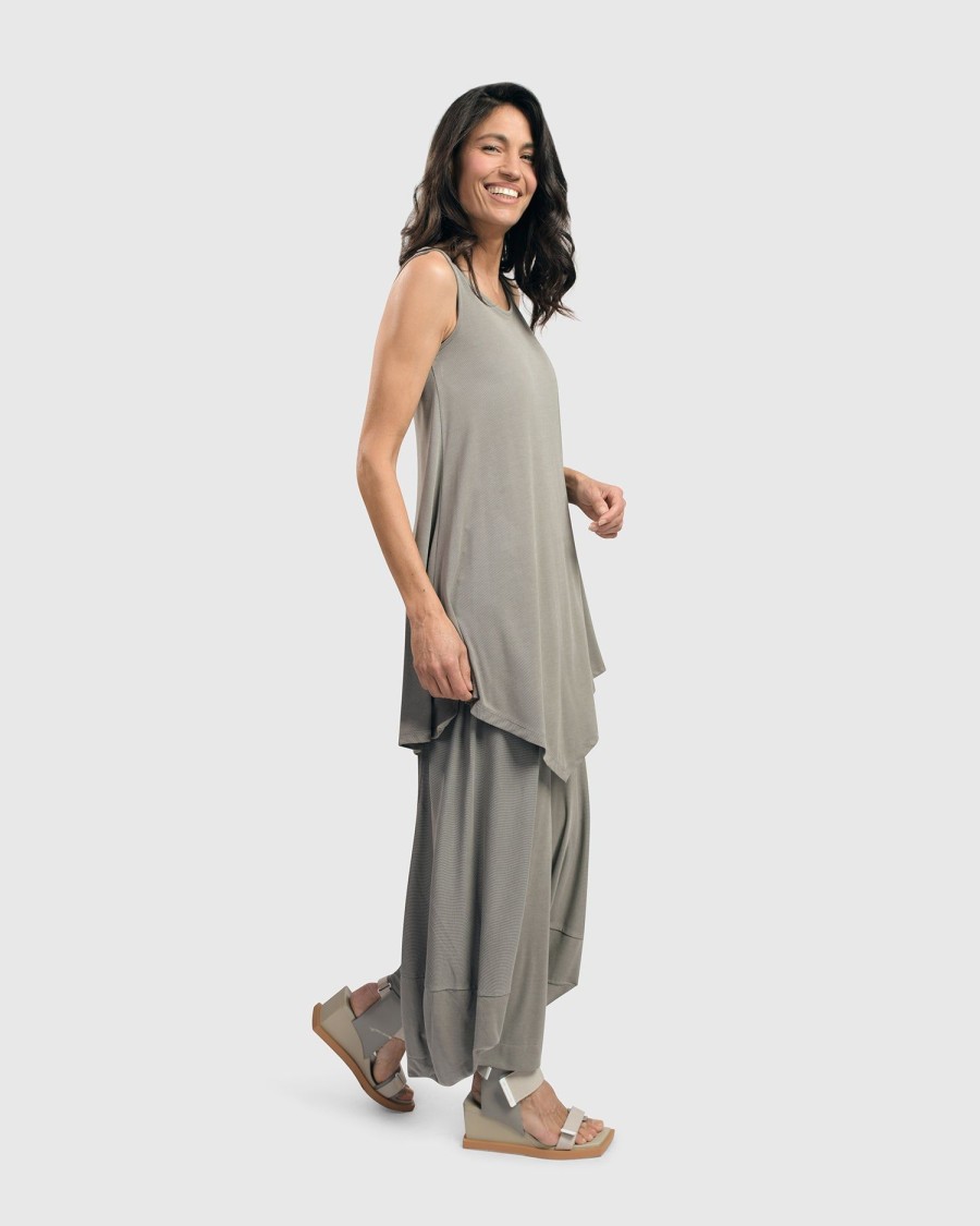 ALEMBIKA Essential Joy Sleeveless Tunic Top, Fog