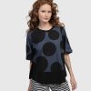 ALEMBIKA Urban Angelica Dots Tee, Navy