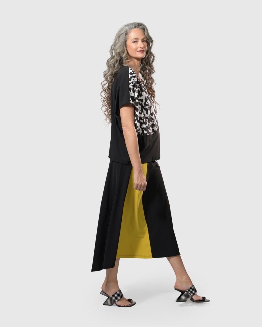 ALEMBIKA Tekbika Swing Maxi Skirt, Yellow/Print