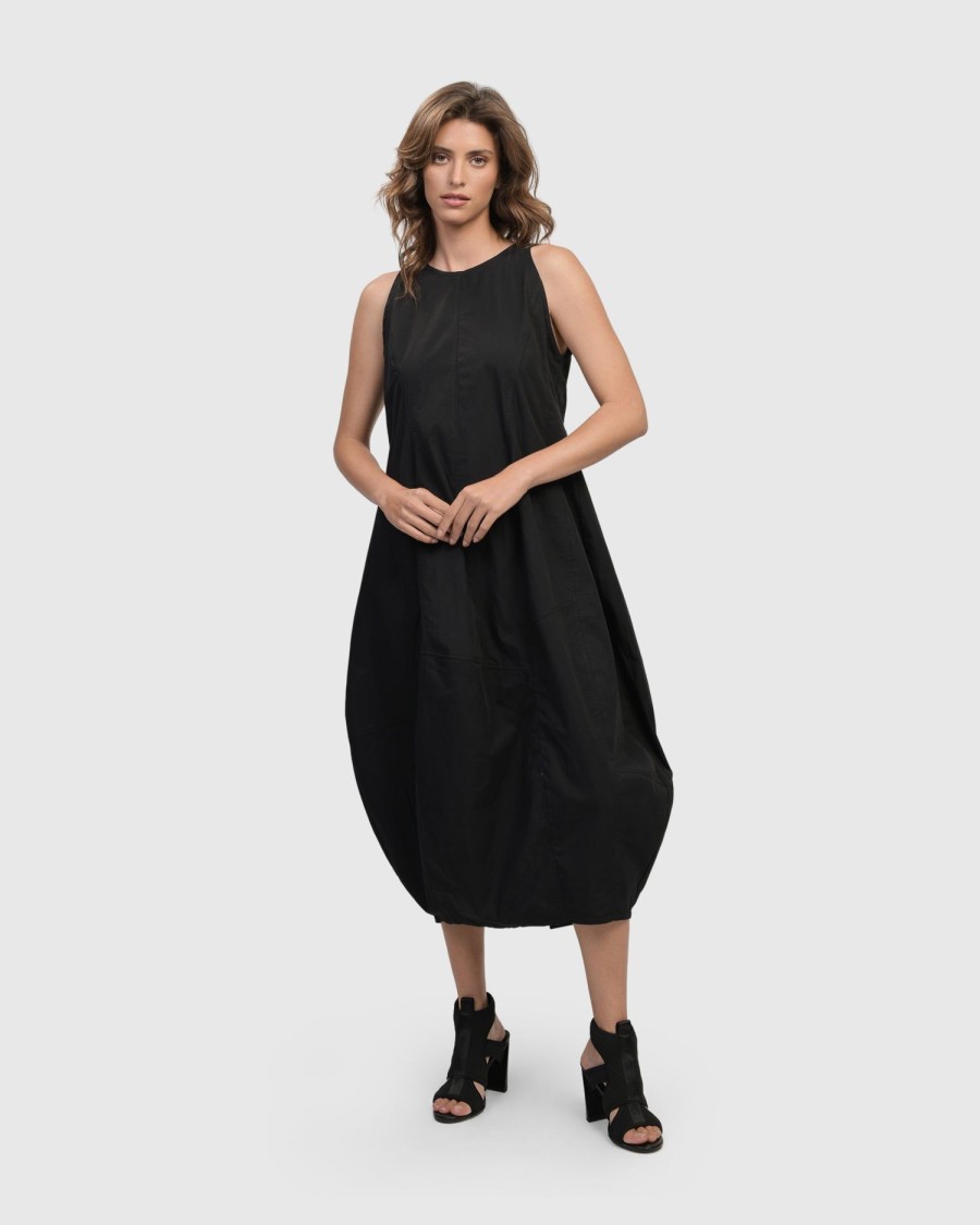 ALEMBIKA Urban Soho Sleeveless Cocoon Dress, Black